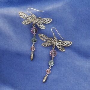Dragonfly Earrings 2.5” drop adorable
